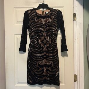 Alexia Admor Lace Dress Size XS Black Tan
